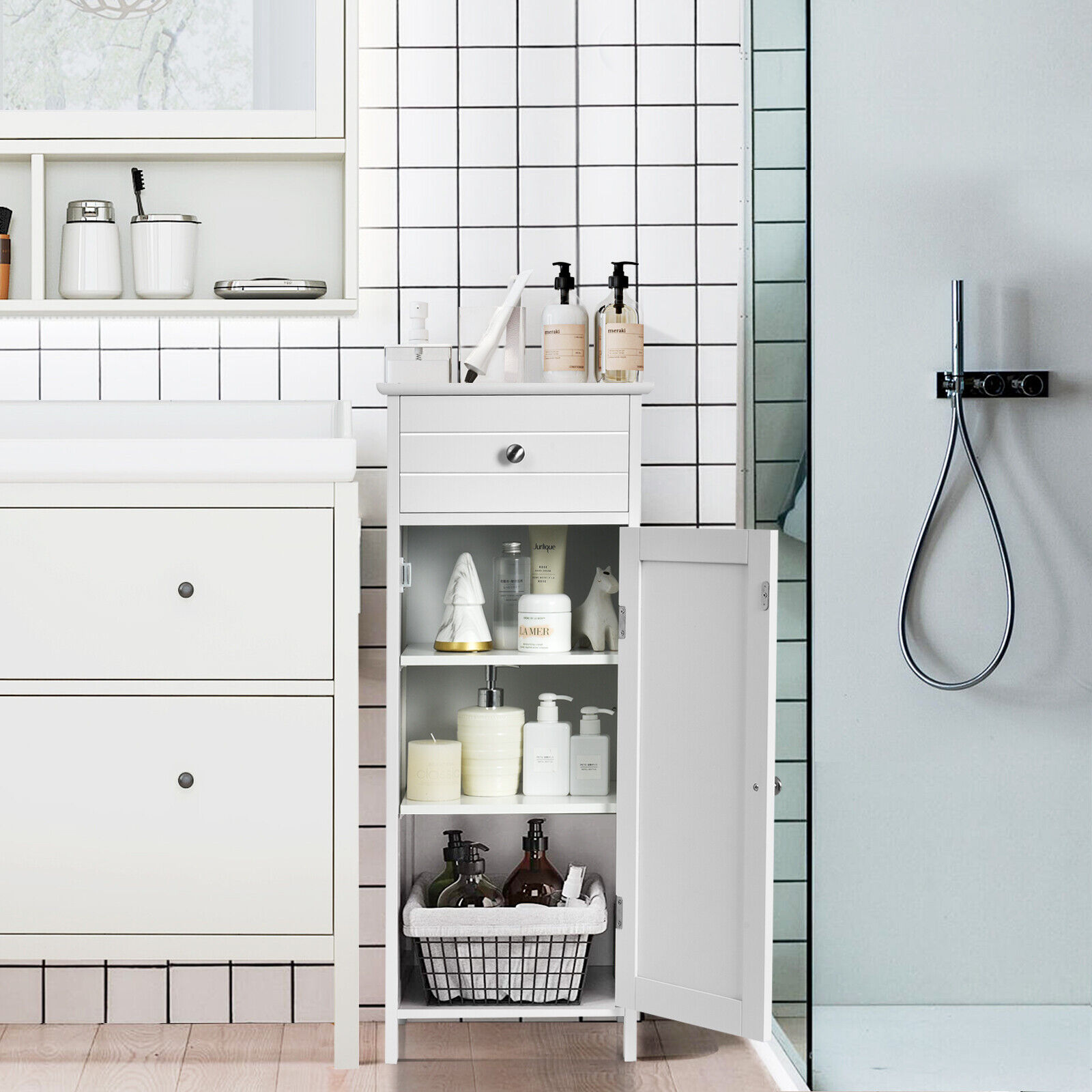 White_1-Door_Freestanding_Bathroom_Storage_Cabinet_with_Drawer_and_Adjustable_Shelfs-7.jpg